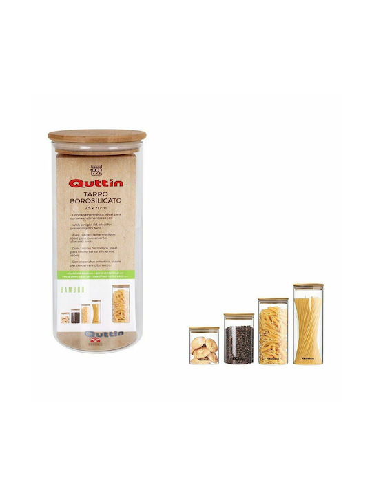 Quttin Set 12pcs Jars General Use with Lid Wooden 10.2cm