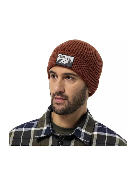 Beanie Unisex Beanie Knitted in Orange color