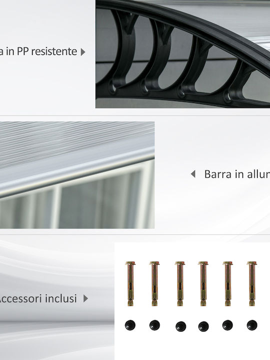 Outsunny Polycarbonate Capony Roof P303xL96cm