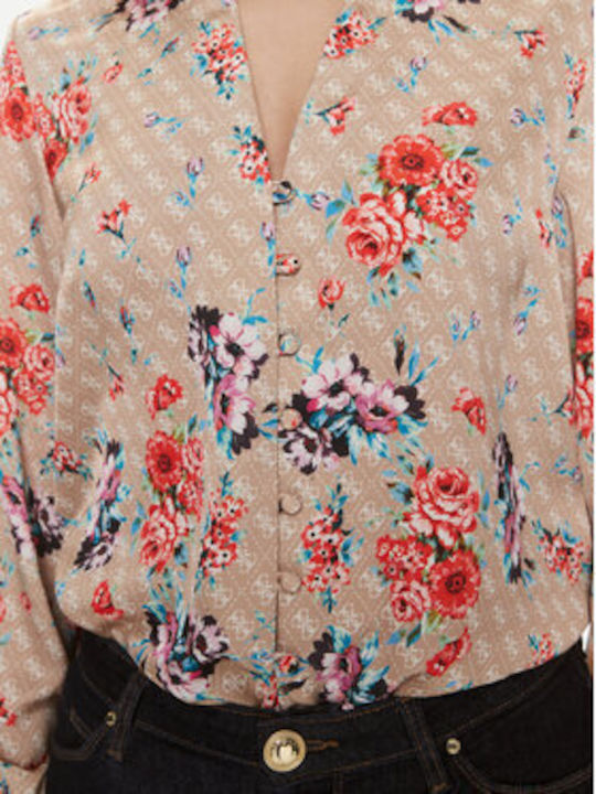 Langärmelig Damen Hemd Multicolour