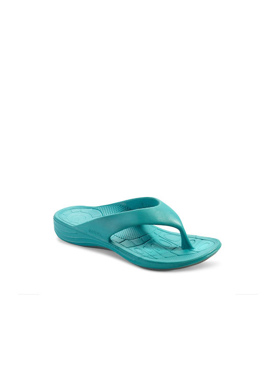 Frauen Flip Flops Glossy Aqua