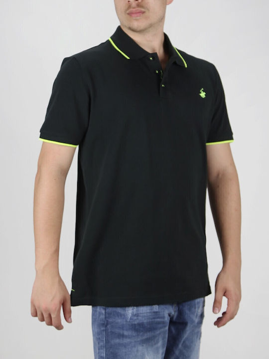 Polo Kurzarmbluse Schwarz