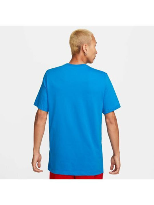 Nike Men's Athletic Short Sleeve Blouse Blue