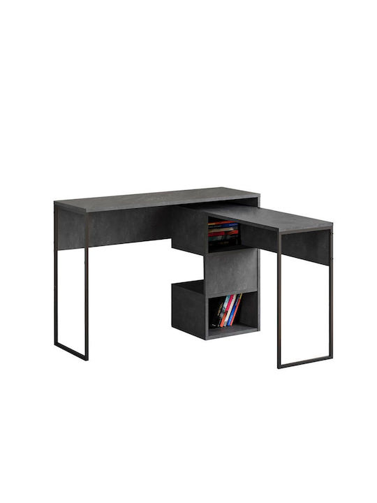 Corner Desk Badau Charcoal 110x37x77cm