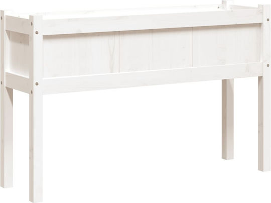vidaXL Set 2 Planters Wooden White