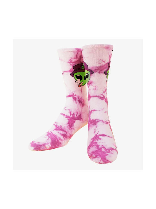 Odd Sox Kaash Paige Tie Dye Alien Ανδρικές Κάλτσες Ροζ