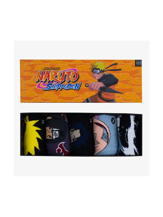 Odd Sox X Naruto Gift Box Men's Socks Black / Blue 5Pack