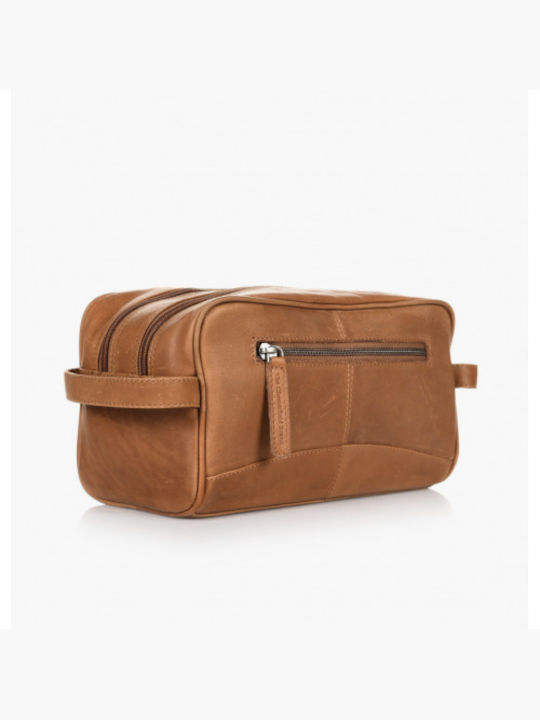 The Chesterfield Brand Toiletry Bag Stacey in Tabac Brown color