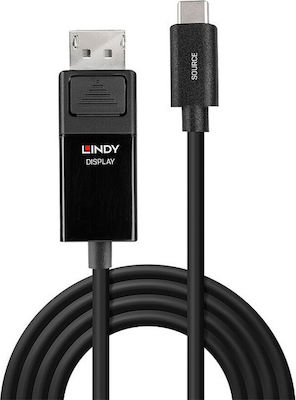 Lindy USB 2.0 Cable USB-C male - DisplayPort Black 2m (43342)