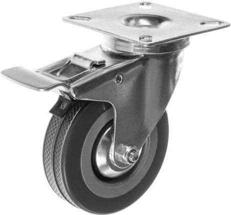 Malatec Furniture Wheel made of Metal in Gray Color 6.5x6.5x10cm 4pcs