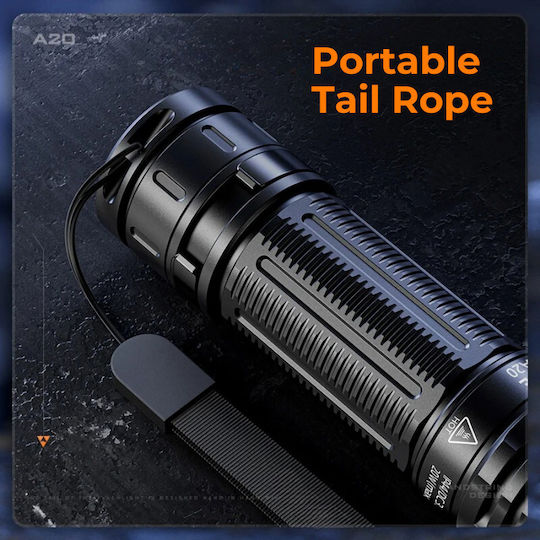 Ledholics Rechargeable Flashlight LED IP54 with Maximum Brightness 1750lm