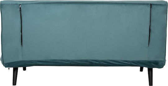 Asma Two-Seater Velvet Mint Sofa Bed 140x75x77 cm