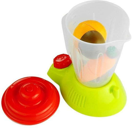 Lean Toys Obst- & Gemüsespielzeug Set Of Vegetables And Fruits With A Battery Blender And A Tray