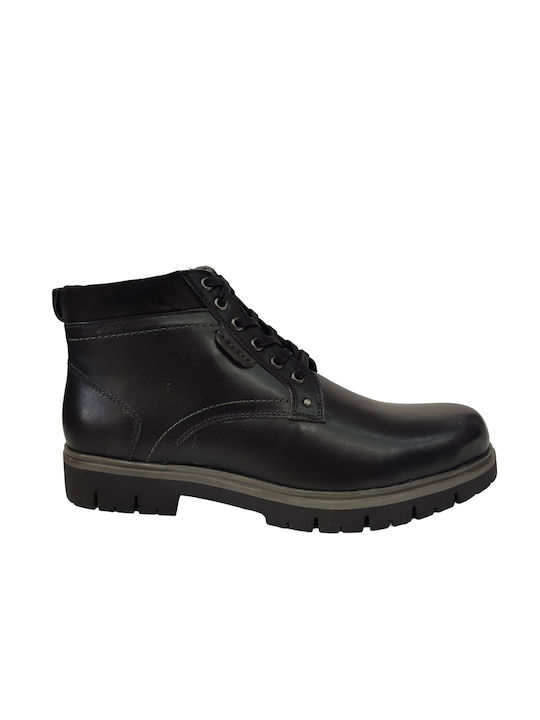 Revolver Men's Leather Boots Black