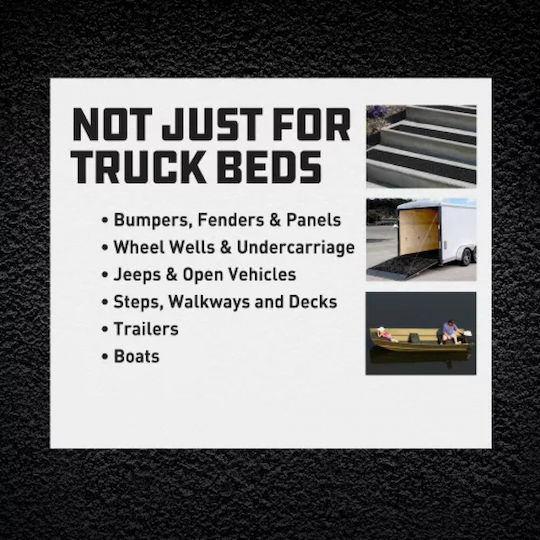J-B WELD HERCULINER Roll-On Bed Liner Quart Πολυουρεθανικό Προστατευτικό Χρώμα Μαύρο 966ml HCL1B7
