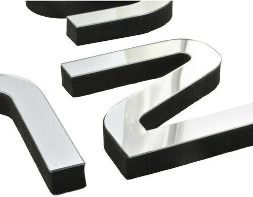 Ruhhy Diy 3D Wanduhren Spiegel Graue Ø60cm