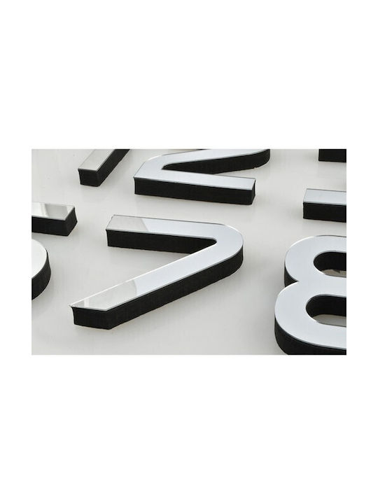 Ruhhy Diy 3D Ρολόι Τοίχου Καθρέφτης Γκρι Ø60cm