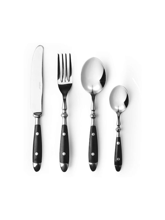 Excelsa 24-Piece Stainless Steel 18/10 Silver Cutlery Set England Cottage