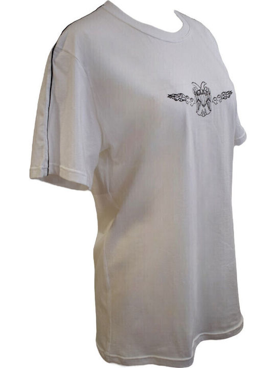 Paok Men's Undershirt Short-sleeved in White Color