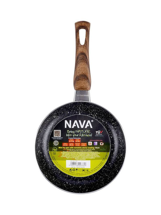 Nava Nature Τηγάνι από Αλουμίνιο με Επίστρωση από Πέτρα 14cm