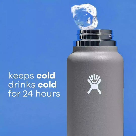 Hydro Flask Wide Mouth Sticlă Termos Oțel inoxidabil Fără BPA 1lt Negru