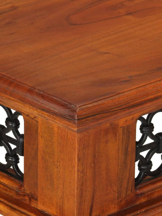Desk made of Solid Wood Beige 110x50x76cm