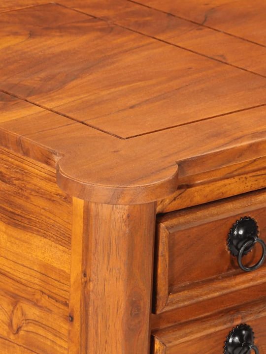 Schreibtisch aus Massivholz Beige 110x50x76cm