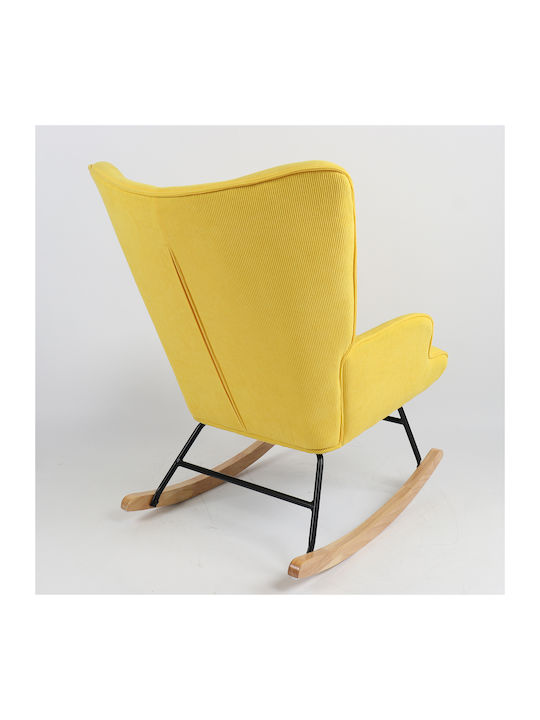 Candy Cane Rocking Armchair Yellow 91x67x86cm