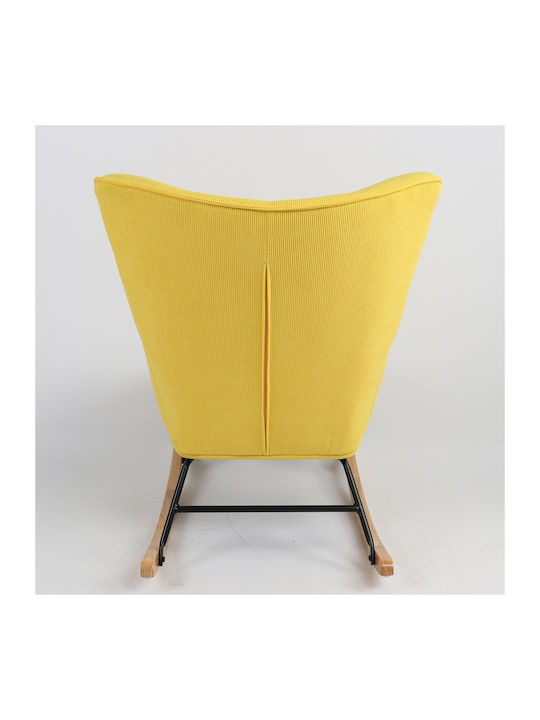 Candy Cane Rocking Armchair Yellow 91x67x86cm