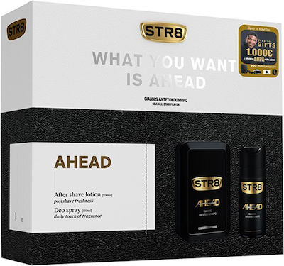 STR8 Ahead Skin Care Set for Moisturizing with After Shave & Deodorant