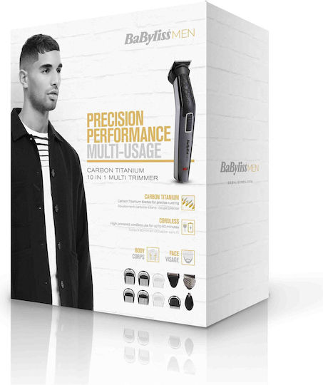 Babyliss MT727E Σετ Επαναφορτιζόμενης Κουρευτικής Μηχανής Γκρι 214548