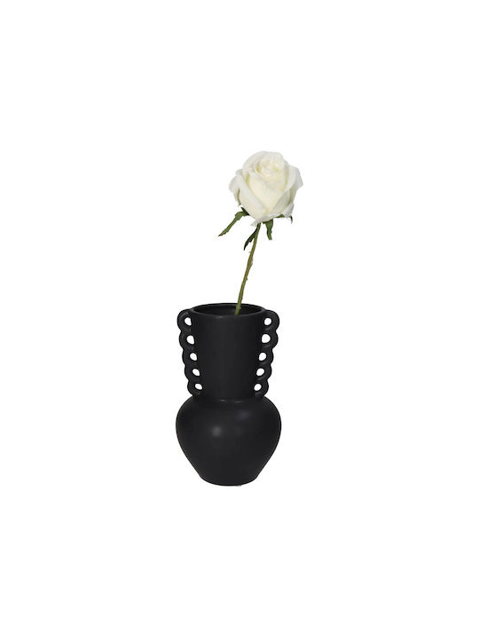 ArteLibre ArteLibre Dekorative Keramikvase Schwarz Φ13xΥ22cm