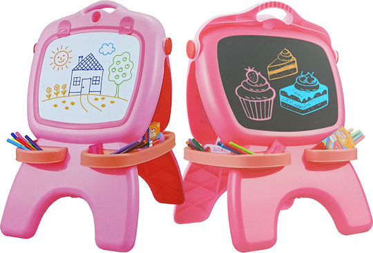 Lean Toys Πίνακας Μαρκαδόρου / Μαυροπίνακας Διπλής Όψης Επιδαπέδιος
