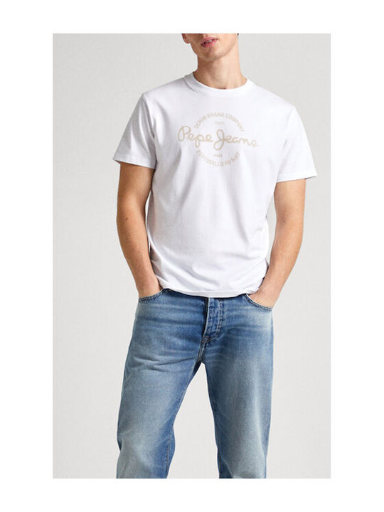 Pepe Jeans Ανδρική Μπλούζα Κοντομάνικη White