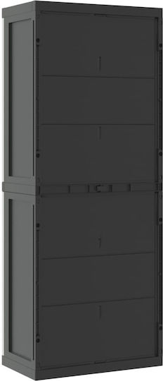 Double-leaf Polypropylene Outdoor Storage Cabinet 65x37x165 cm