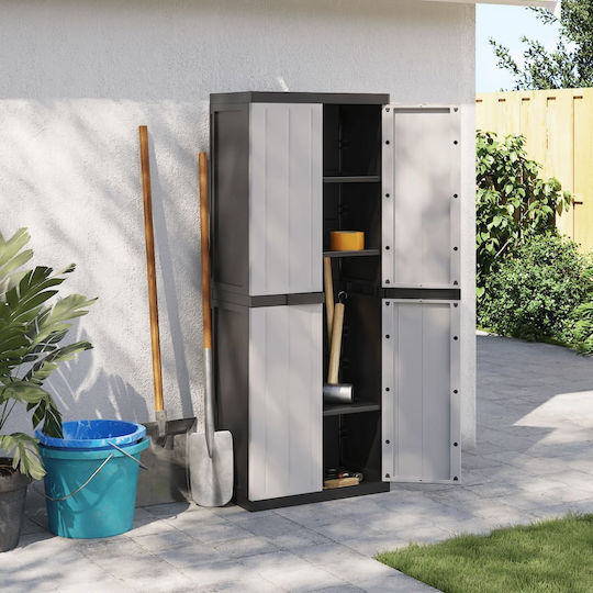 Double-leaf Polypropylene Outdoor Storage Cabinet 65x37x165 cm