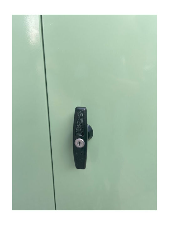 Τρίφυλλη Ντουλάπα Μεταλλική Γαλβανιζέ με Δυνατότητα Κλειδώματος 195x45x130εκ.