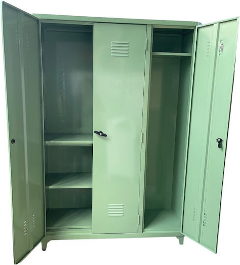 Dreiblättriger Metallischer Außenschrank mit Verriegelungsfunktion 195x45x130 cm