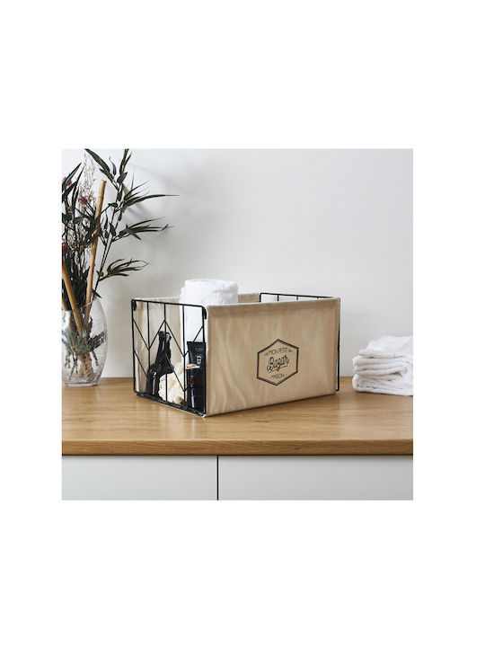 The Home Deco Factory Καλάθι Αποθήκευσης Υφασμάτινο Μαύρο 38x22x28cm