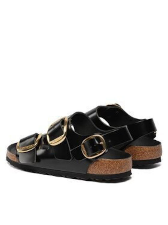 Birkenstock Milano Damen Flache Sandalen in Schwarz Farbe Schmal Passform