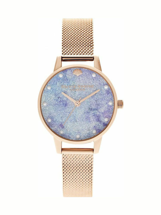 Olivia Burton Ceas de Damă cu Rose Gold Brățară Metalică