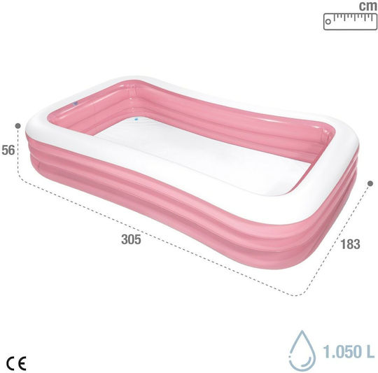 Intex Dreptunghiulară Piscină PVC Gonflabilă 305x183x56buc Roz 2buc