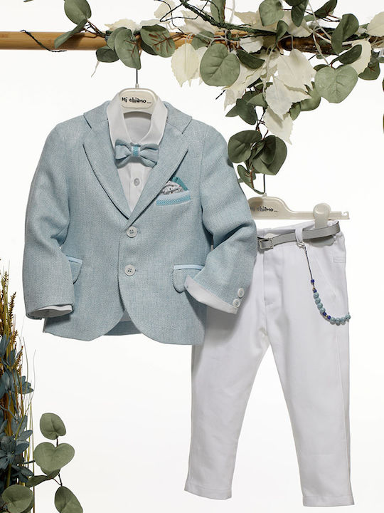 Mi Chiamo Baptism Suit Gray / White