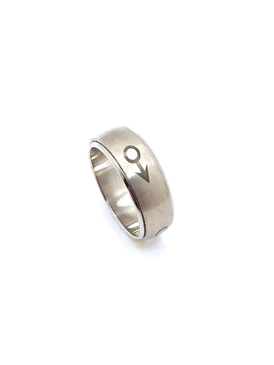 PS Silver Herren Ring aus Stahl