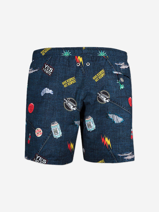 John Frank Ripped Men's Swimwear Shorts Multicolour