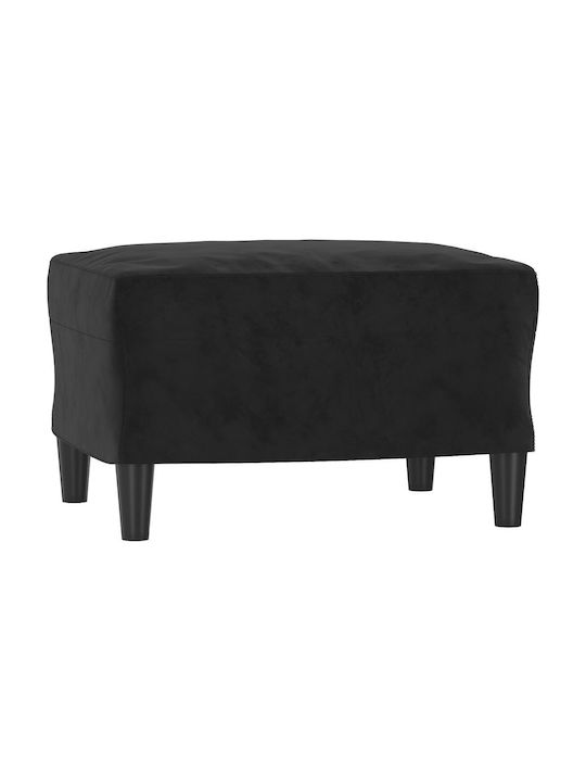 Canapea Cu Trei Locuri Catifea Neagră 198x77x80cm