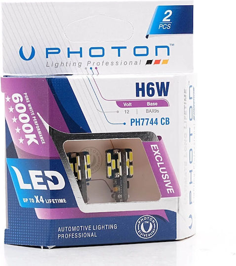 Photon Λάμπες BAx9S LED 6000K Ψυχρό Λευκό 12V 2τμχ