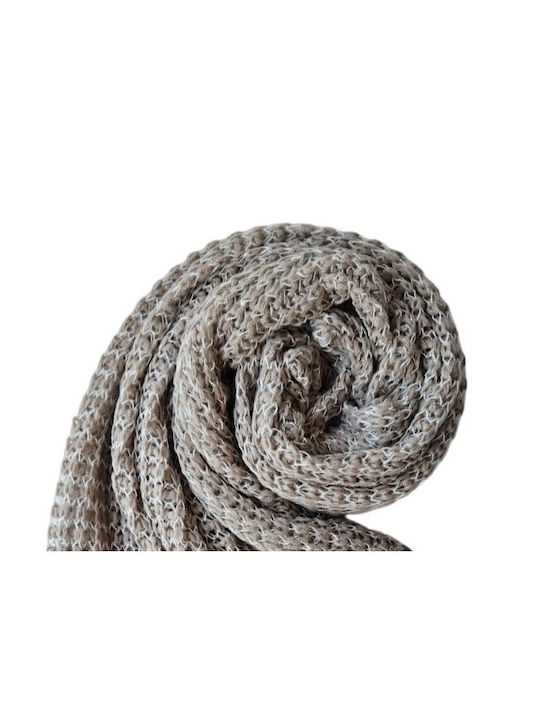 MI-TU Exclusive Women's Tricotat Scarf Bej