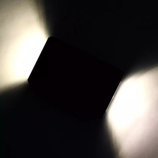 Set of 8 Wall Solar Lights Warm White 3000K with Motion Sensor and Photocell IP65 6cmx10cmx3cmcm