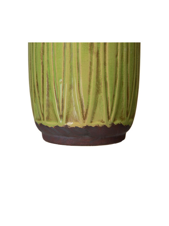 BigBuy Decorative Vase Ceramic Green 16x32x32cm 1pcs